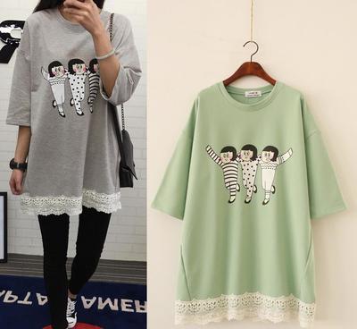 甜美新風尚，輕盈一夏——A80L64花邊寬松純棉五分袖T恤女裝批發指南